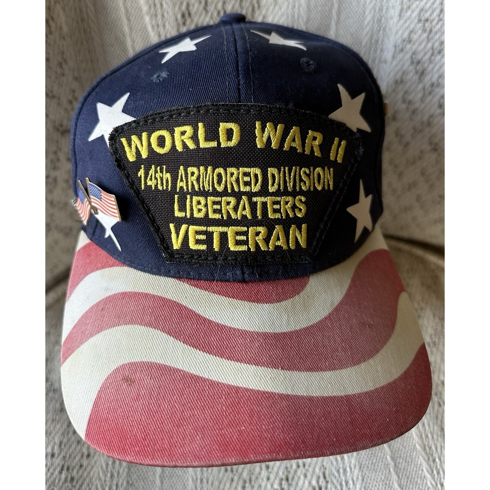 Embroidered Hat U.S Army 14th Armored Division Liberator's WWII, Veteran Cap, - Picture 2 of 9